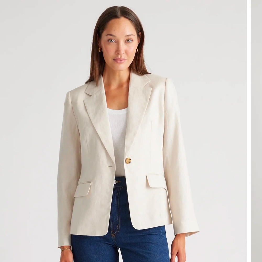 Quince European Linen Structured Blazer